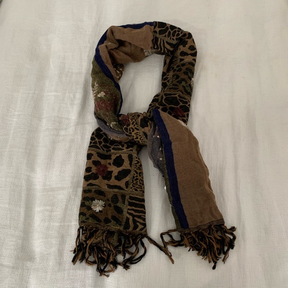 Aszakka embroidered Japanese scarf - Picture 2 of 4